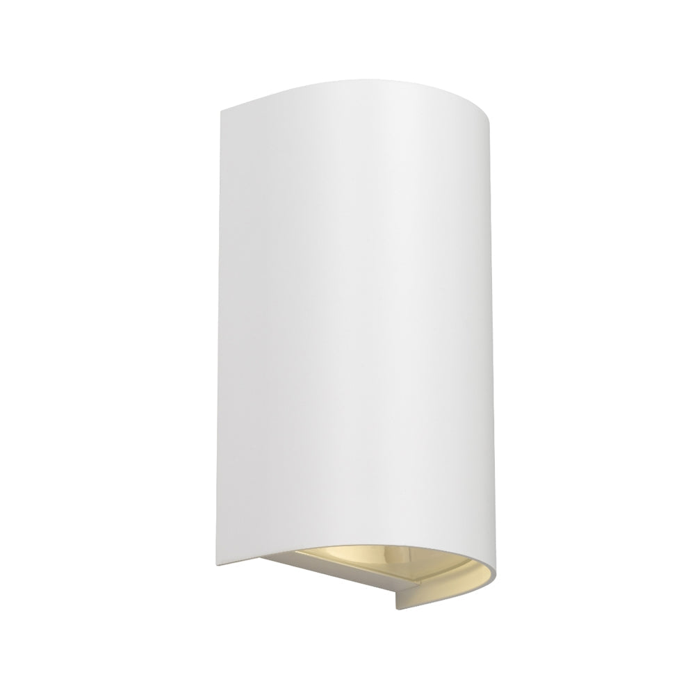 Miro Polycarbonate Up & Down Exterior Wall Light White - MIRO EX2-WH