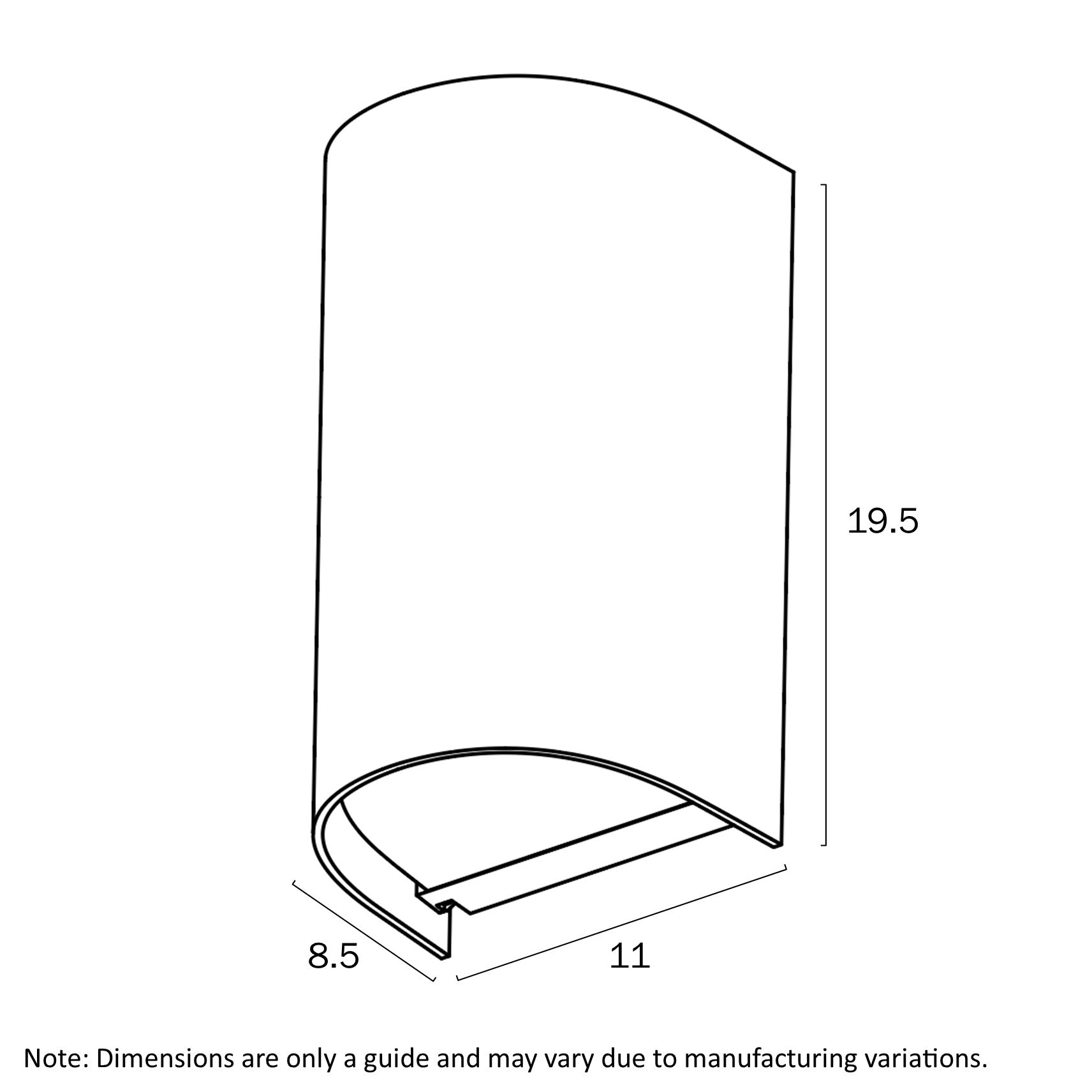 Miro Polycarbonate Up & Down Exterior Wall Light White - MIRO EX2-WH