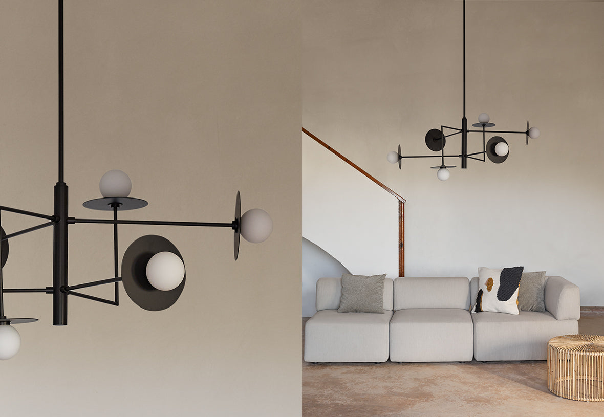 Miro LED 6 Light Pendant 5W 2700K Matt Black - ARO.C1289/6