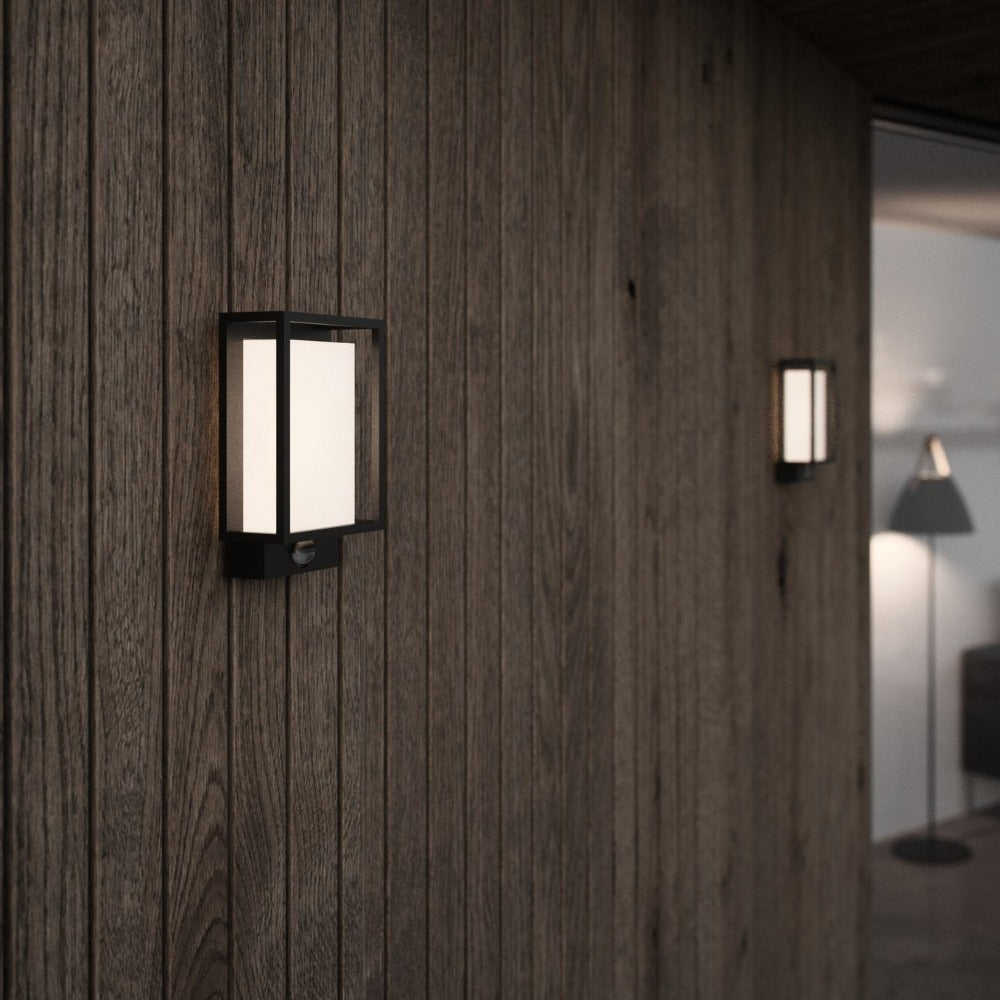 Buy Security Wall Lights Australia Nestor Security Wall Light Black Aluminium - 49051503