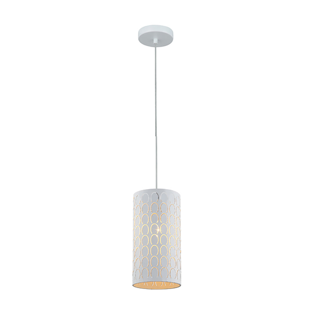Buy Mini Pendants Australia MODELLO Embossed Oblong 1 Light Pendant White - MODELLO1