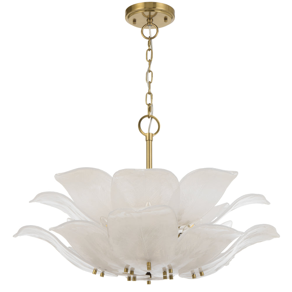 Monte 8 Light Pendant Light Brass & Frost - MONTE PE8-BRS