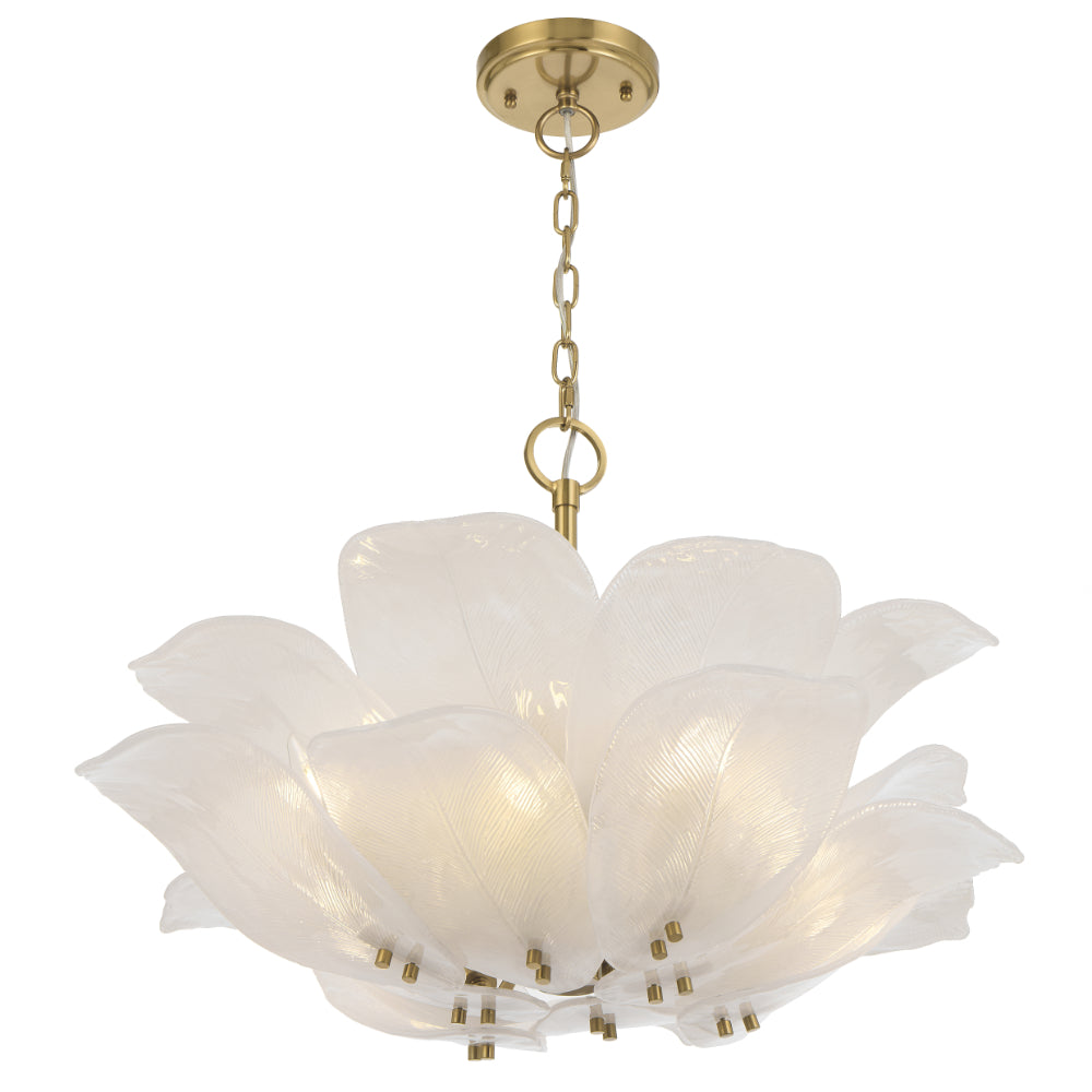 Monte 8 Light Pendant Light Brass & Frost - MONTE PE8-BRS