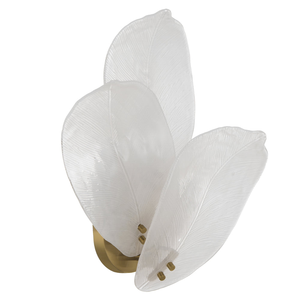 Monte 3 Light Wall Light Brass & Frost - MONTE WB3-BRS