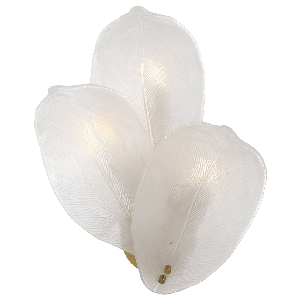 Monte 3 Light Wall Light Brass & Frost - MONTE WB3-BRS
