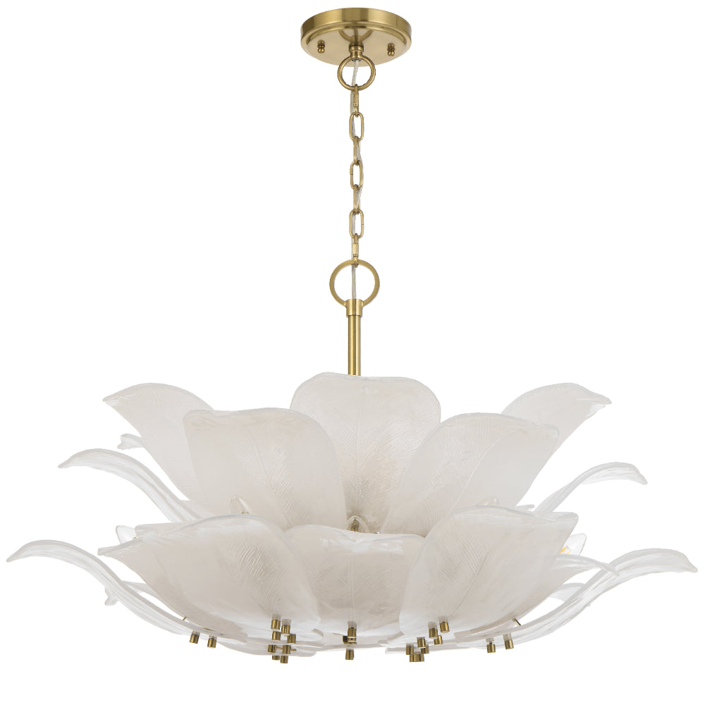 Monte 12 Light Pendant Light Brass & Frost - MONTE PE12-BRS