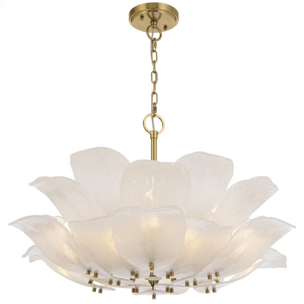Monte 12 Light Pendant Light Brass & Frost - MONTE PE12-BRS