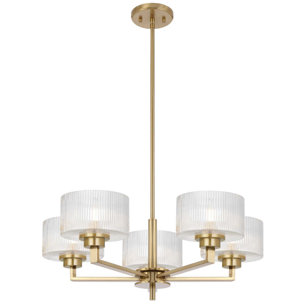 Moreno II 5 Light Pendant Antique Gold - MORENO2 PE5-AG