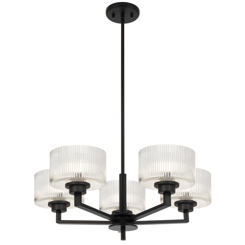 Moreno II 5 Light Pendant Black - MORENO2 PE5-BK