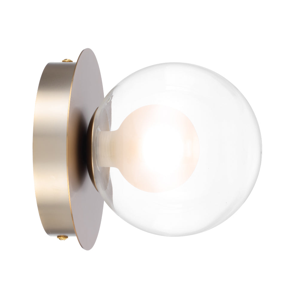 Mosari Wall Light Gold Matt & Clear Opal - MOSARI WB-GD
