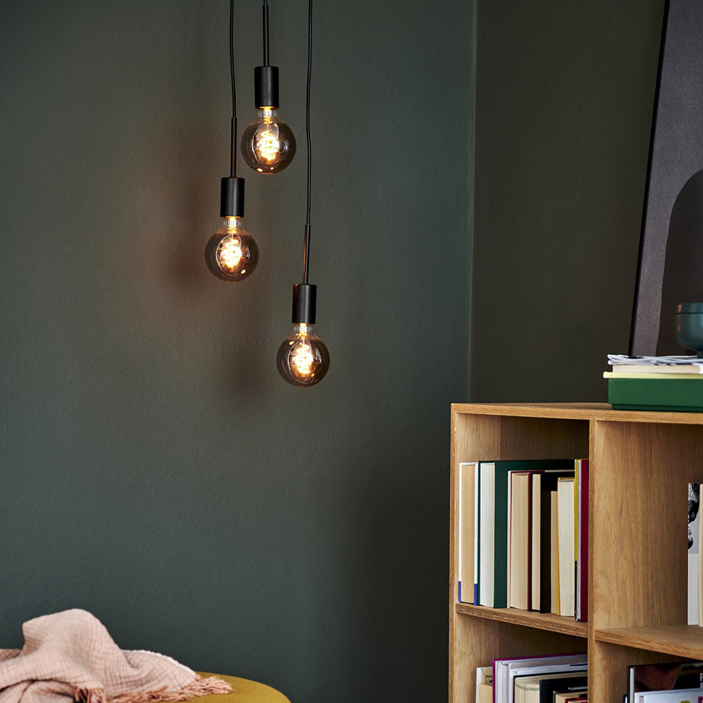 Buy Cluster Pendants Australia Paco Cluster Pendant 3 Lights Black Metal - 2112053003