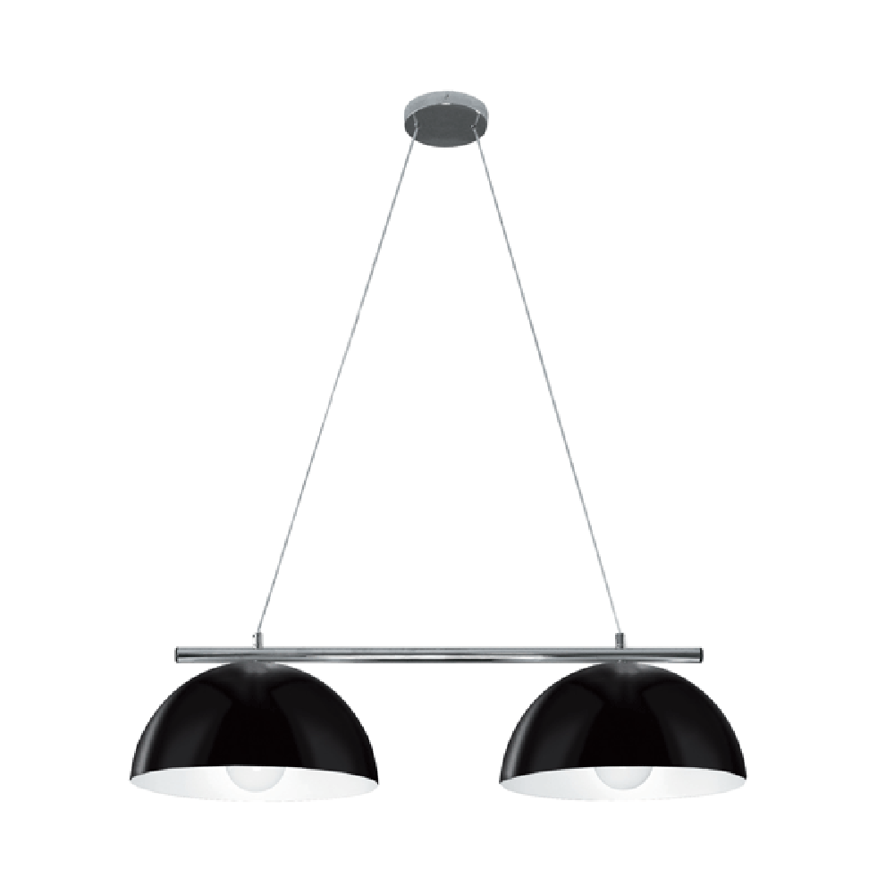 Buy Pendant Lights Australia Retro Pendant 2 Lights Black / White - MS2400-BLWH