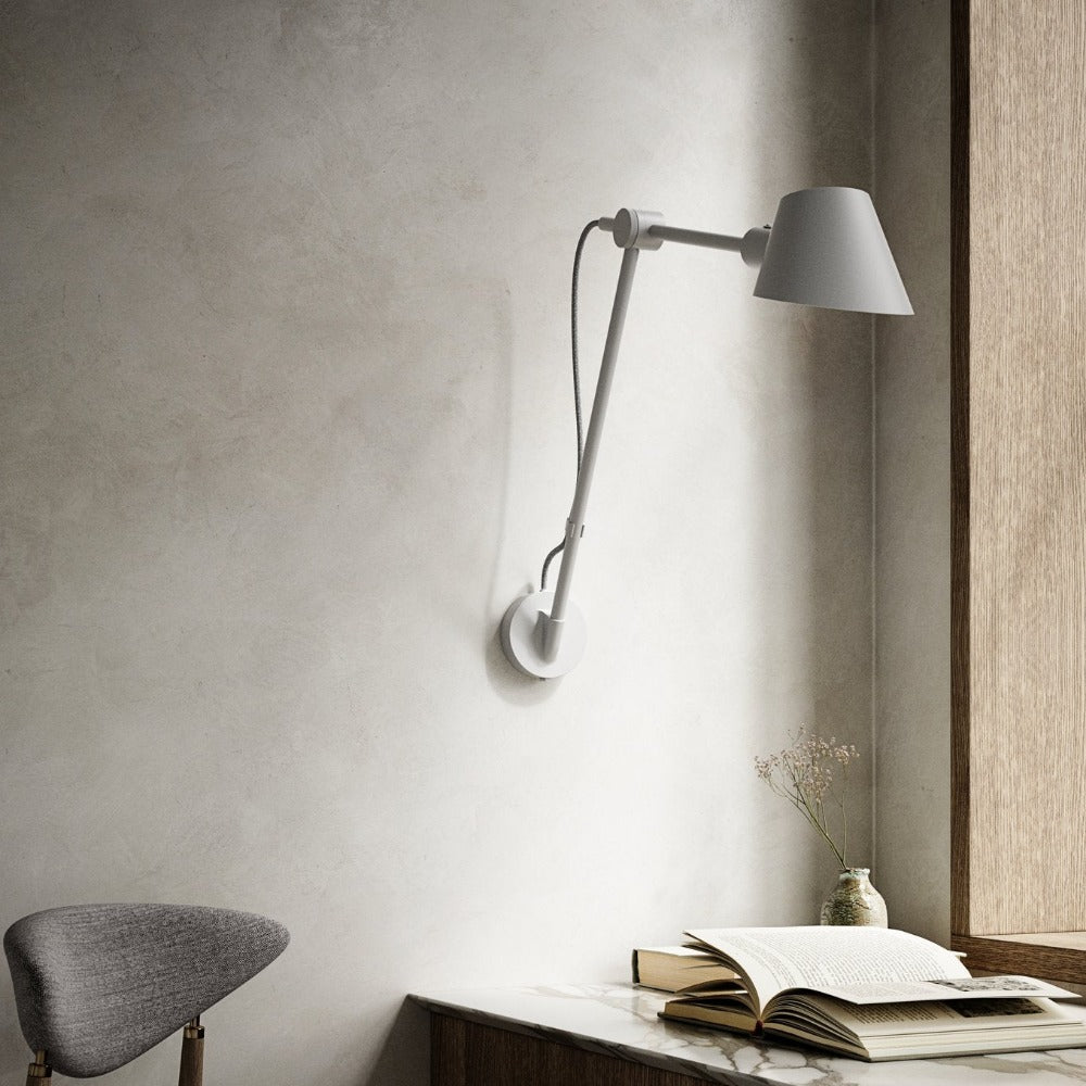 Buy Swing Arm Wall Lights Australia Stay Swing Arm Wall Light Grey Aluminium - 2020455010