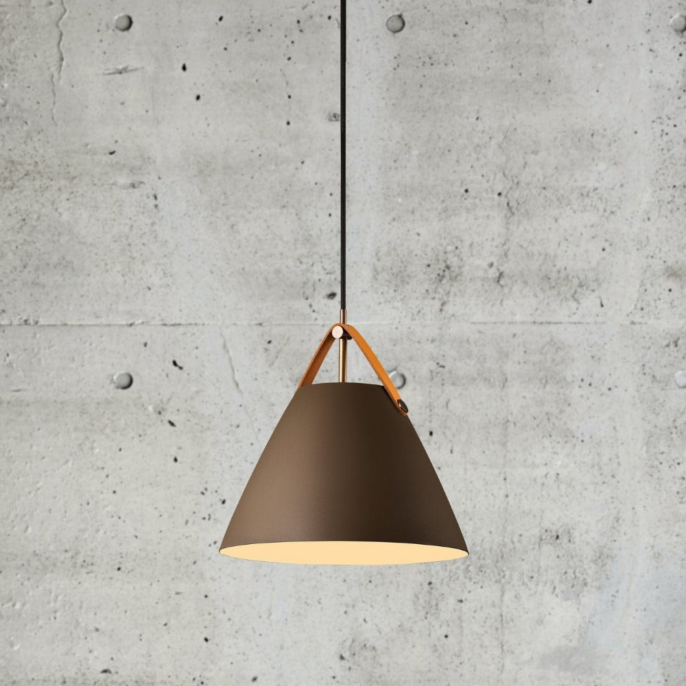 Buy Pendant Lights Australia Strap Pendant Light W270mm Beige Metal - 84333009