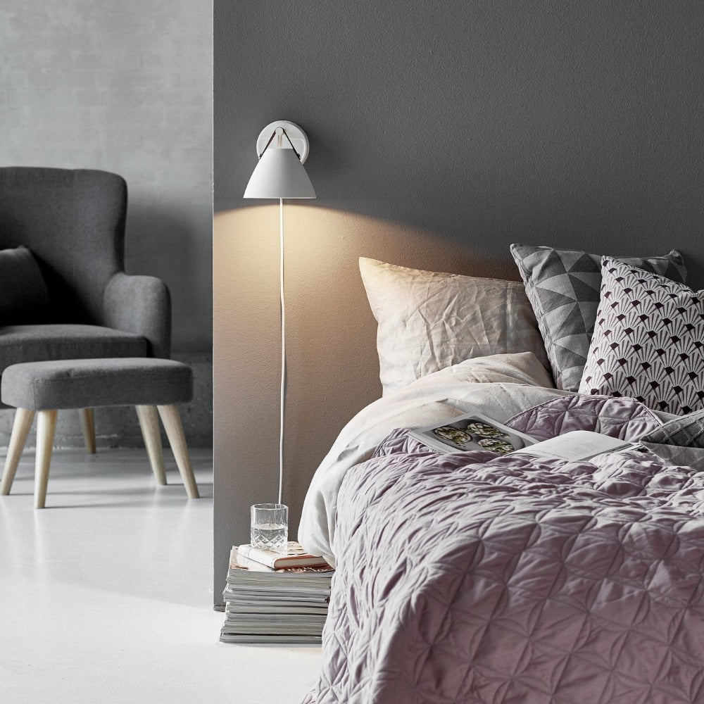 Buy Bedside Reading Lights Australia Strap Bedside Reading Light White Metal - 84291001