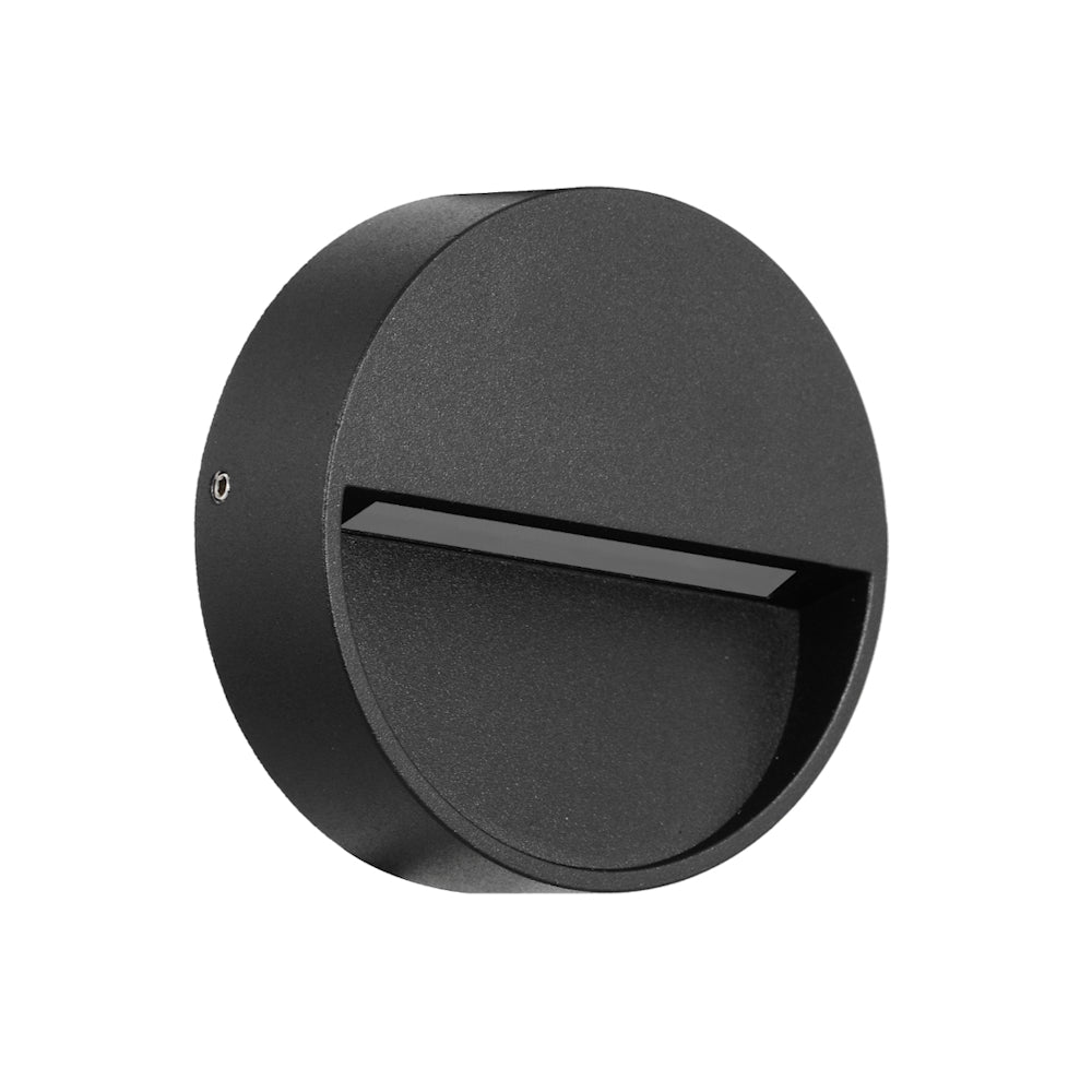 Musan LED Round Wall Light 24V 3W 3000K Black - MUSAN RD.24-BK