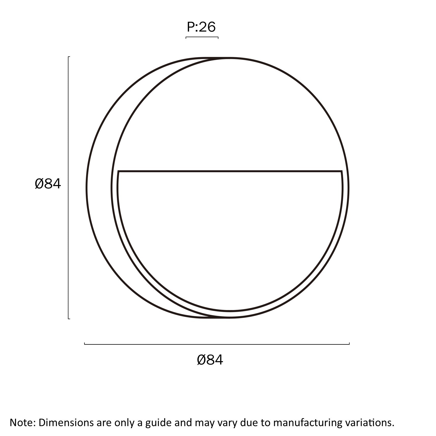 Musan LED Round Wall Light 24V 3W 3000K Black - MUSAN RD.24-BK