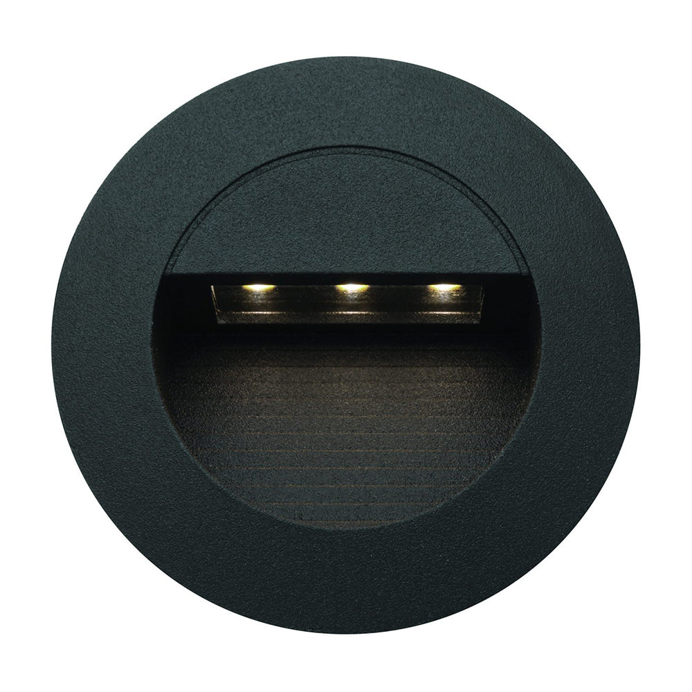 Buy Outdoor Step Lights Australia Rye 1.2W LED Round Steplight Black - MW1811RBLK