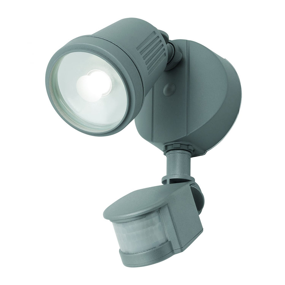 Buy Security Wall Lights Australia Otto II 1X12W LED Floodlight With Sensor Silver - MXD6711SIL-SEN