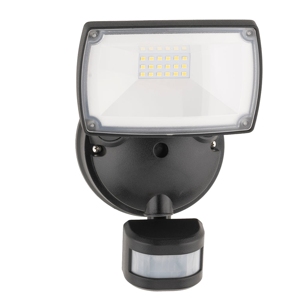 Buy Flood Lights Australia Onyx LED Flood Light With Sensor Black Aluminum 5700K - MXD6921BLK-SEN