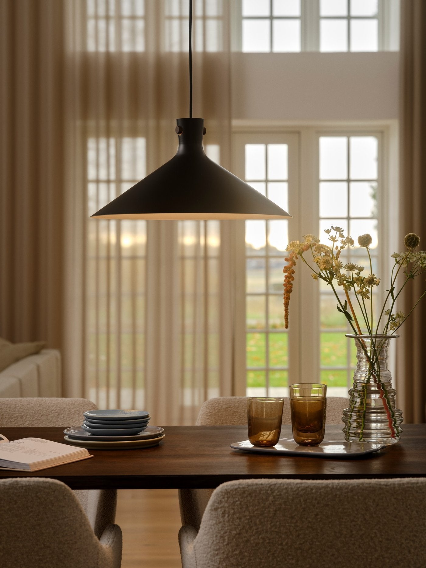 Dorina 450mm Pendant Light Black - 2512143003