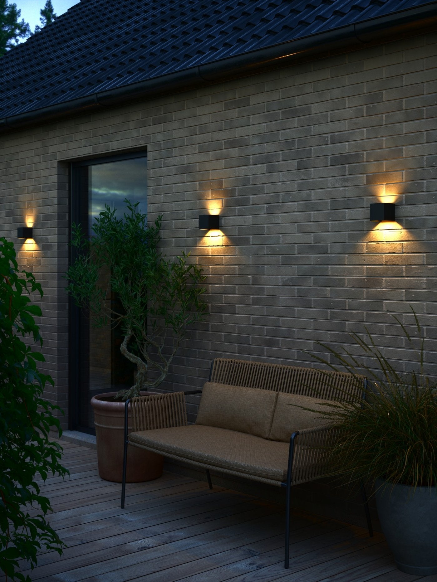 Milda Kubi LED Wall Light Black - 2418331003