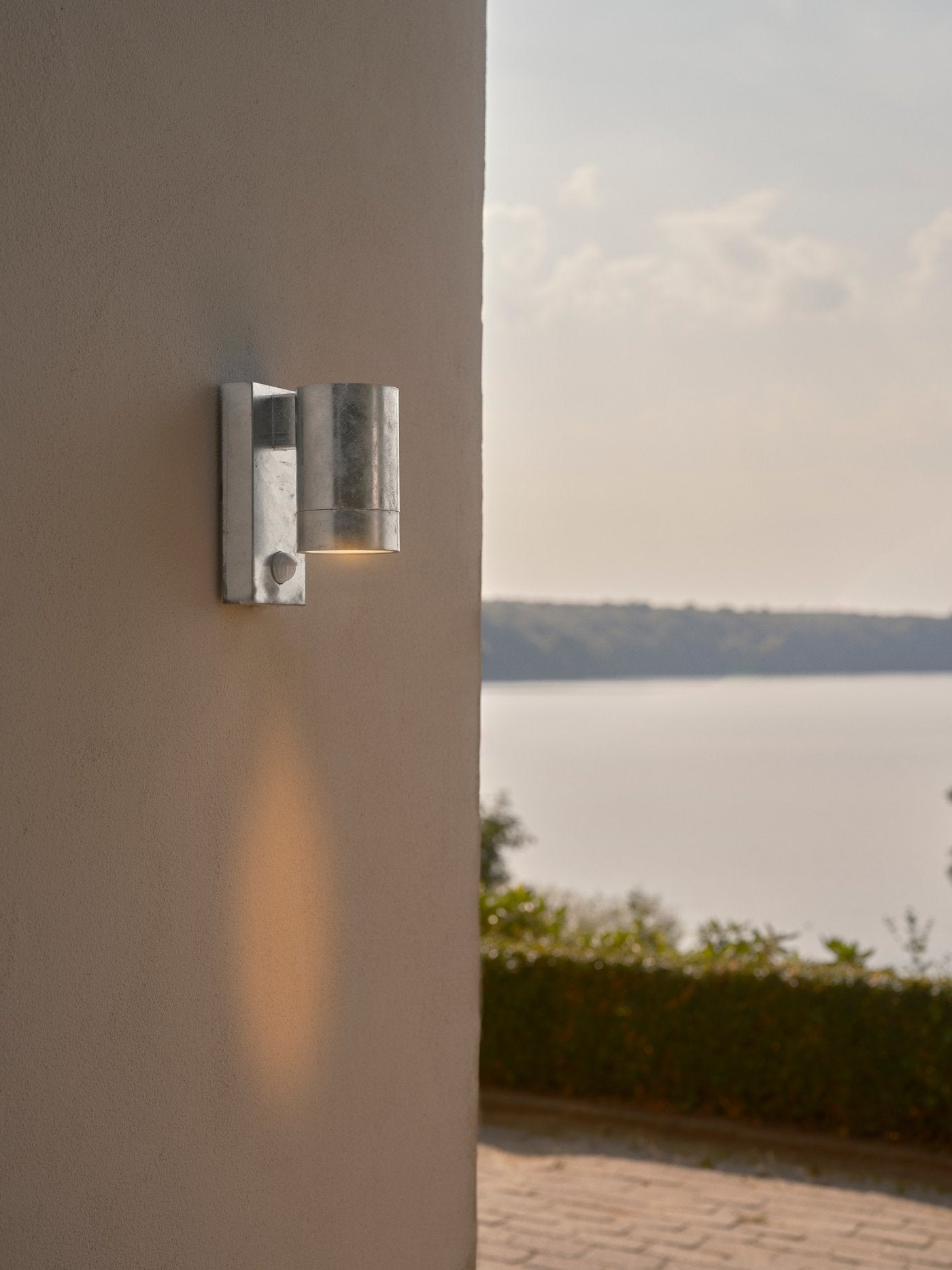 Tin Maxi Sensor Exterior Wall Light Galvanized - 21509131