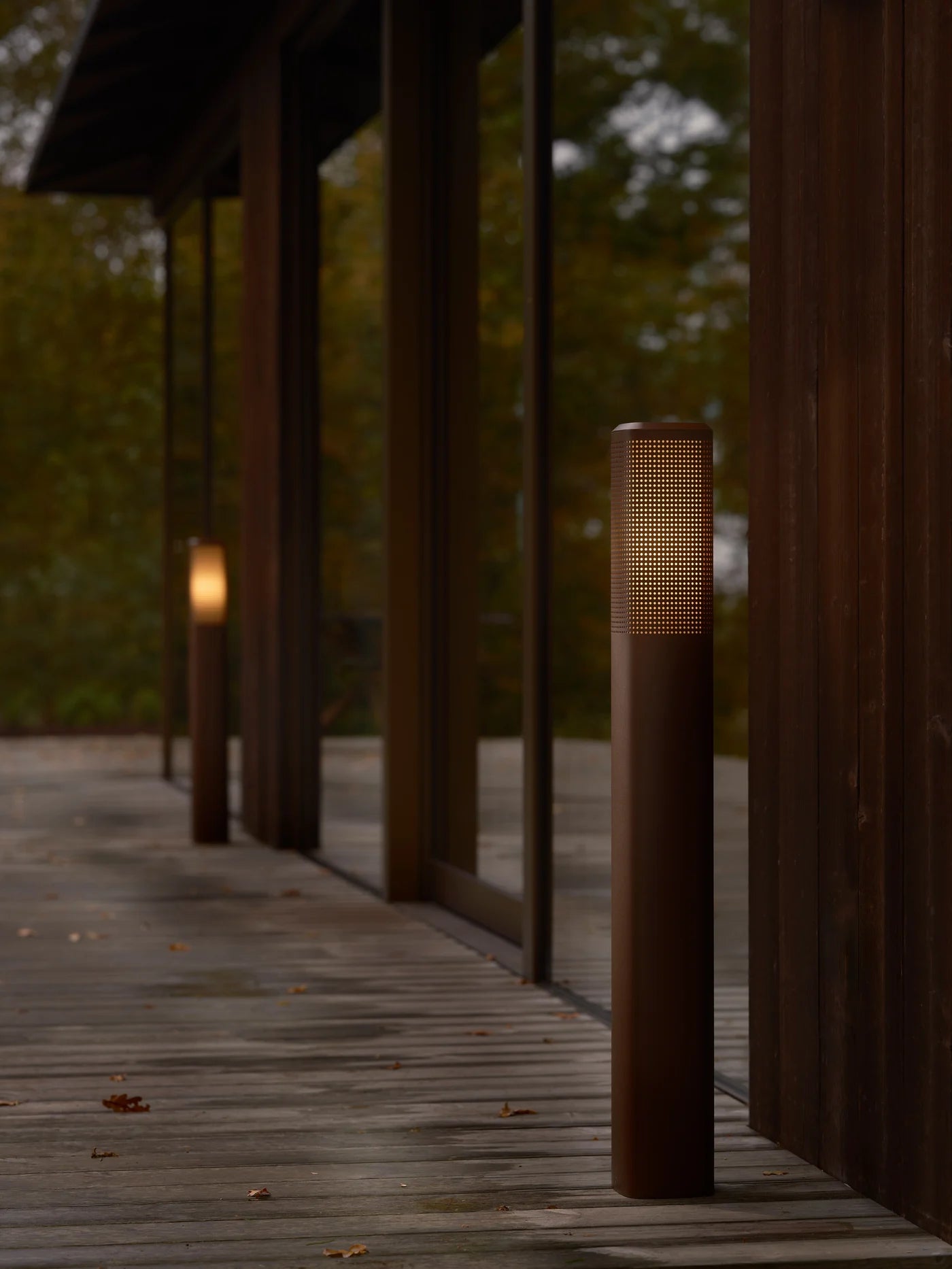 Sidara 950mm Bollard Light Seaside Brown Metallic - 2618468218