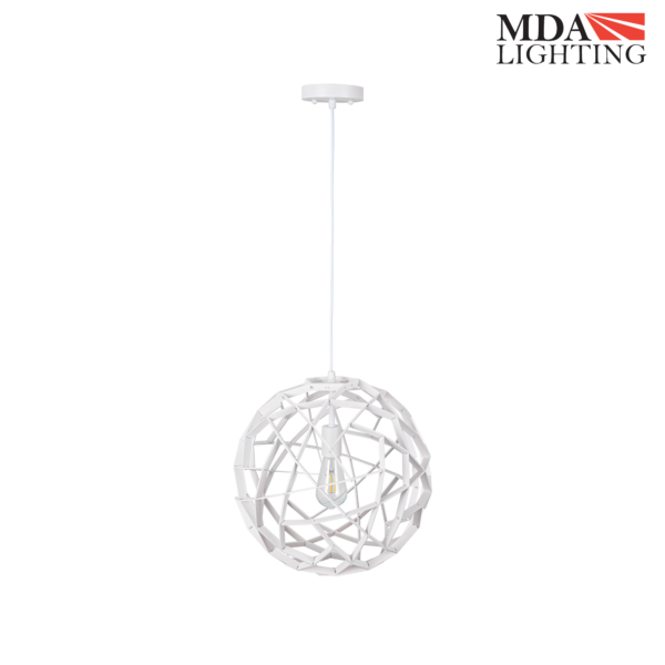 Malmo Medium Pendant Light White - MDAMAL1MWH