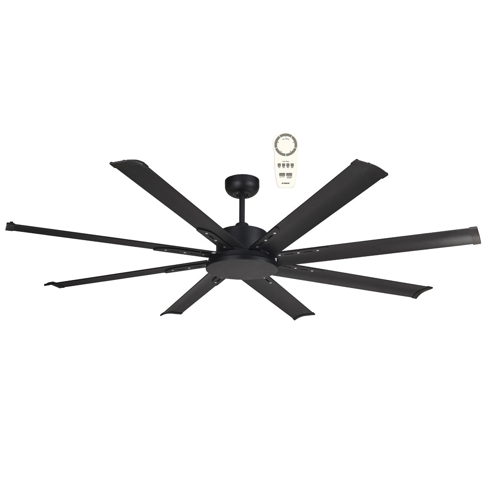 Buy DC Ceiling Fans Australia Albatross Mini DC 65" 8 Blade Remote Control Ceiling Fan Matt Black - MAF168MR