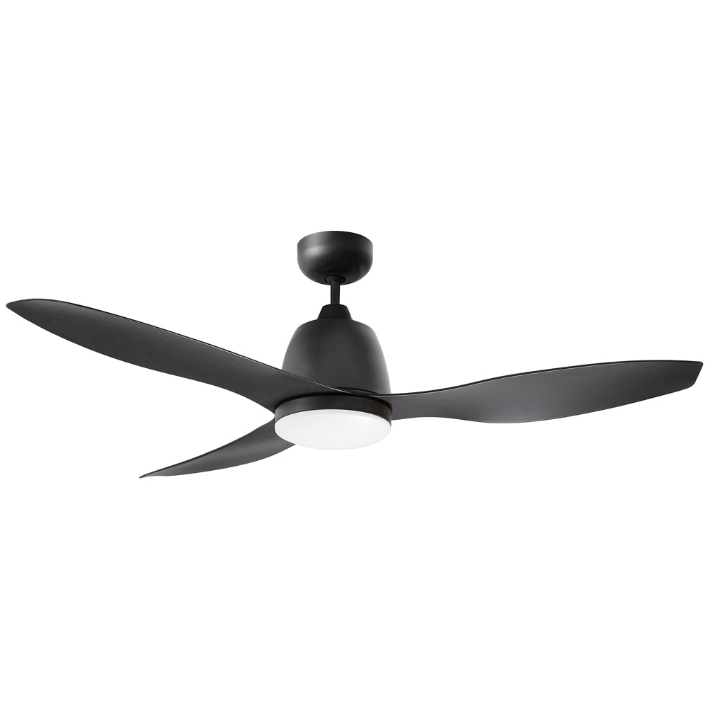 Buy AC Ceiling Fans With Light Australia Elite 48" 3 ABS Blade Ceiling Fan with 20W LED Light CCT Matt Black Motor Matt Black Blade - MEF1333MM