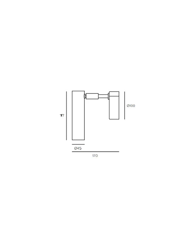 Maru LED Wall Light 3W 3000K Black & Brass - ARO.A1194/ORO