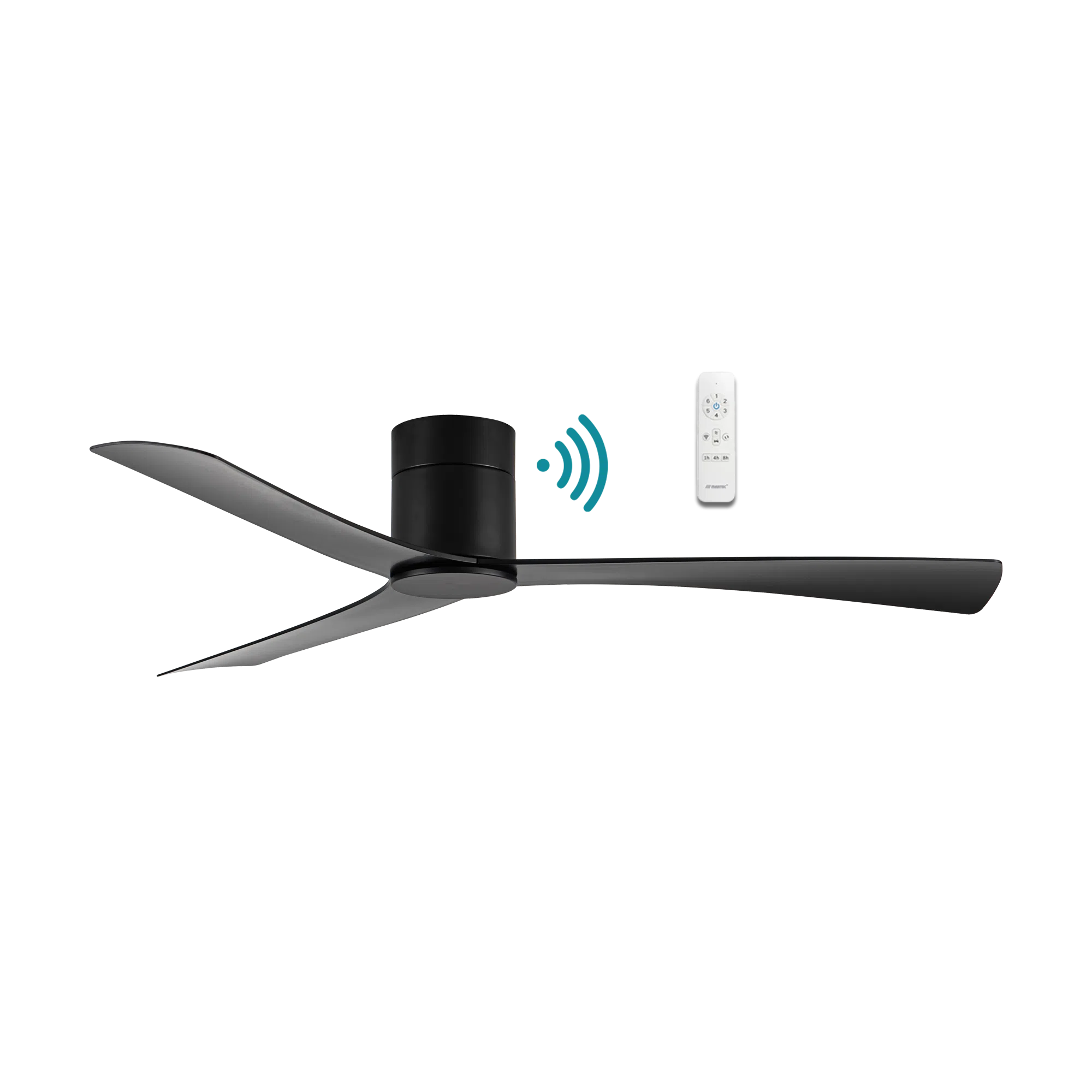 Metro DC Ceiling Fan 52" 3 Blade Matt Black With WIFI Remote - MDCM133M