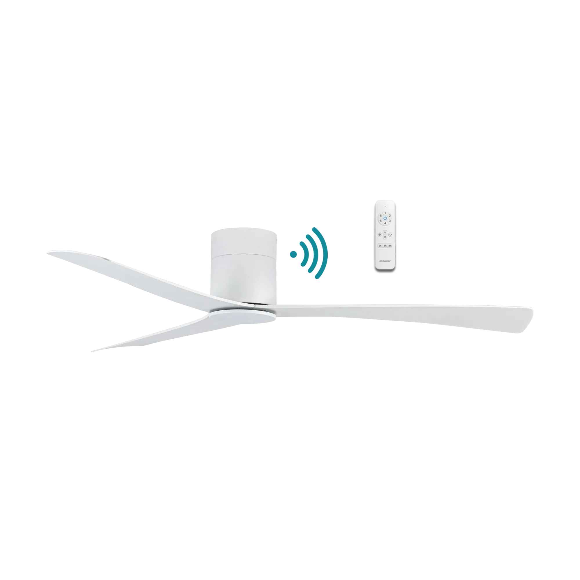 Metro DC Ceiling Fan 52" 3 Blade Matt White With WIFI Remote - MDCM133W