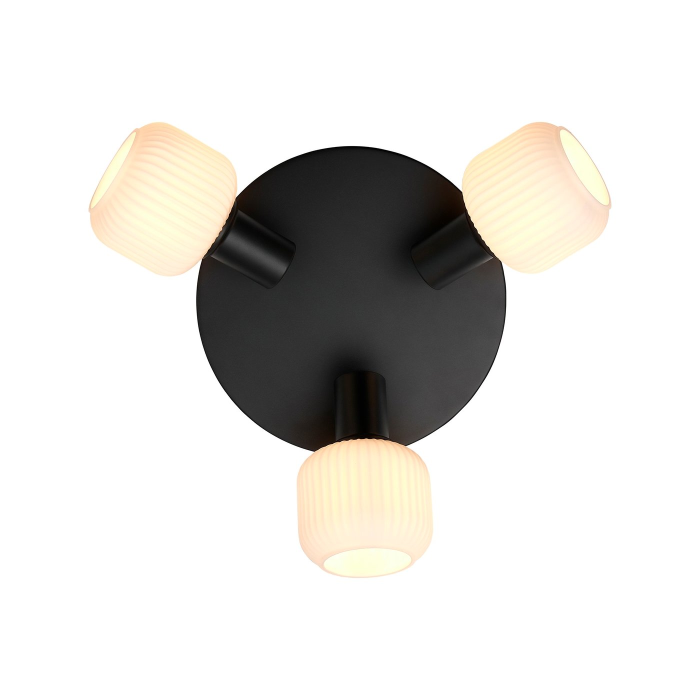Milford Mini 3-Rondel Semi Flush Mount Light Black - 2412606003