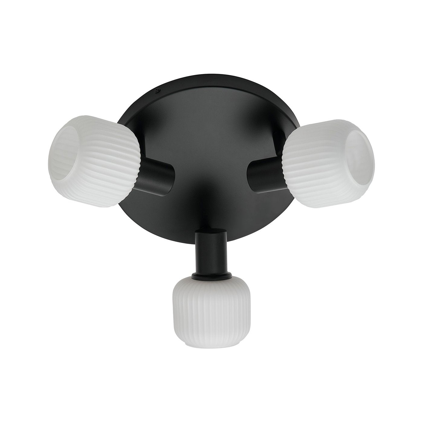 Milford Mini 3-Rondel Semi Flush Mount Light Black - 2412606003