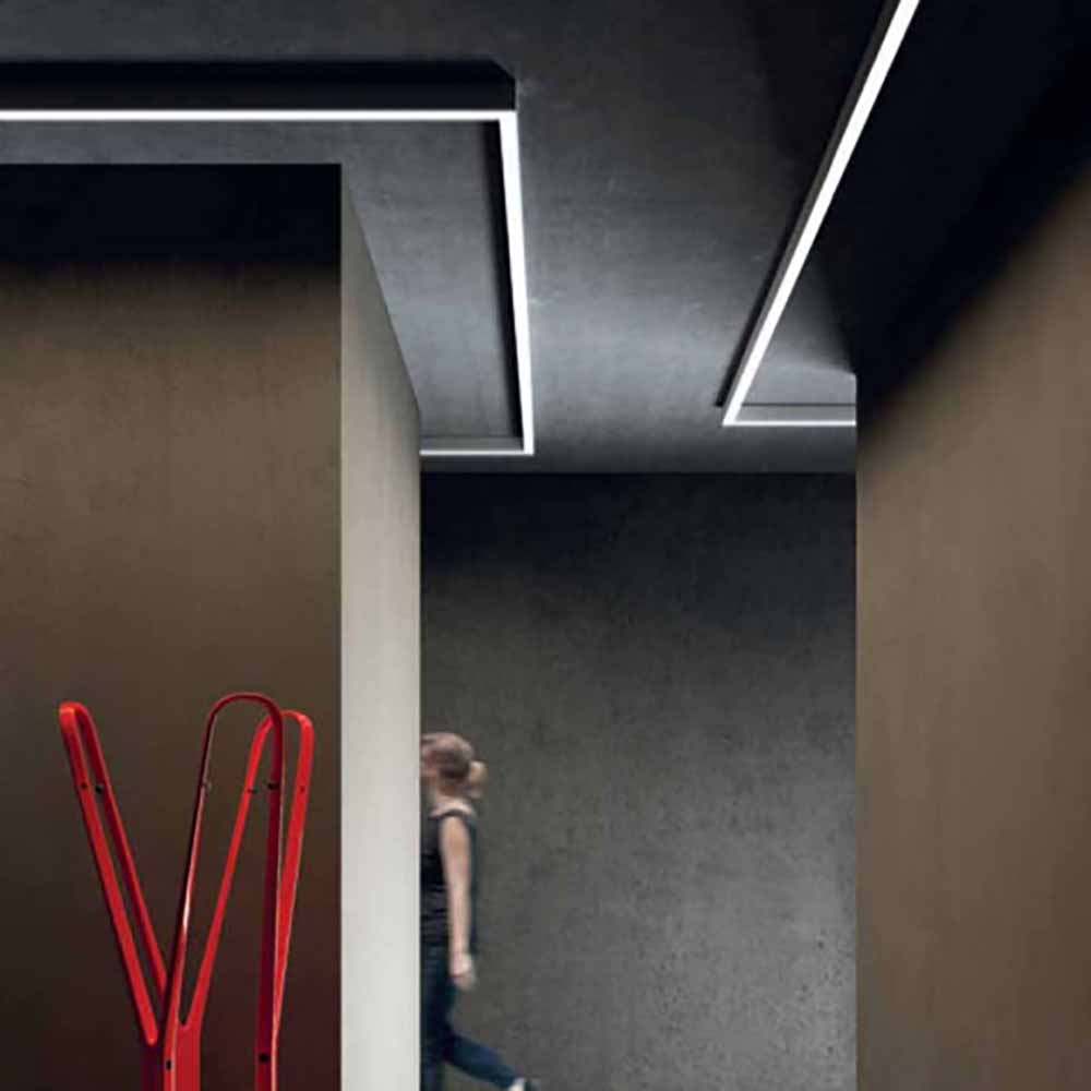 Buy LED Linear Lights Australia Corner LED Linear Light Black Aluminium 4000K - NLM103512-BL