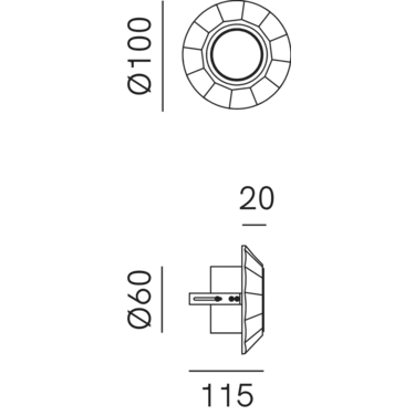 Mini GU5.3 Flush Mount Light Antique Brass - IL.208.09.OO
