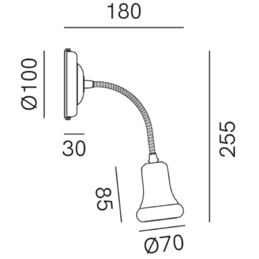 Mini Wall Light Antique Brass - IL.208.20.OO