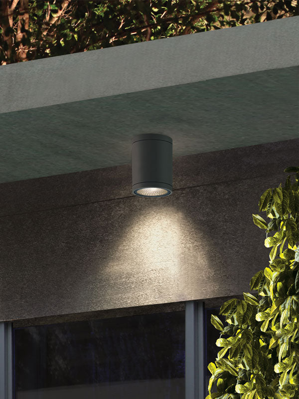 Moby 35° LED Outdoor Ceiling Light 12W 3000K Anthracite - SI PL/MOBY/12W/35D/ANT
