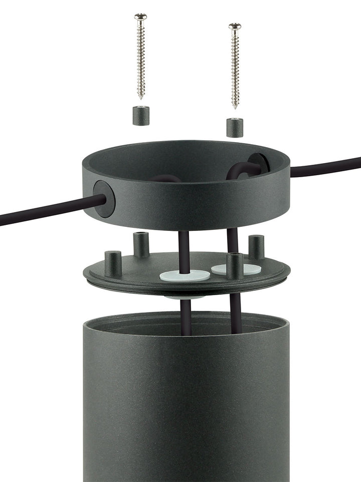 Moby 55° LED Outdoor Ceiling Light 9W 3000K Anthracite - SI PL/MOB/9W/55D/ANT
