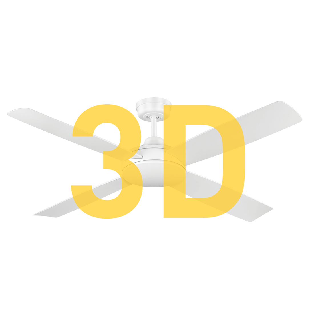 Lonsdale 1200mm AC Ceiling Fan With Light White and Remote - FC922124RWH