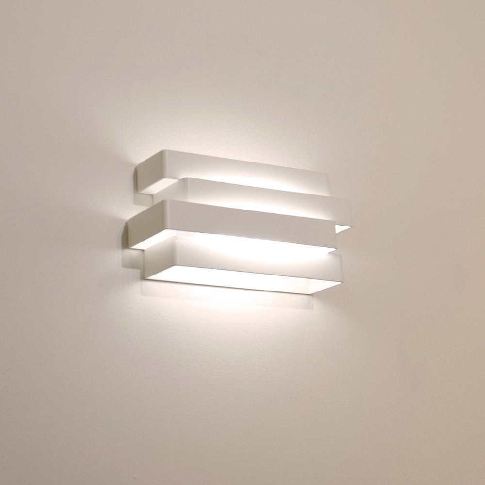 Nagoya Up & Down Wall Light White Aluminium 3CCT - NAGOYA