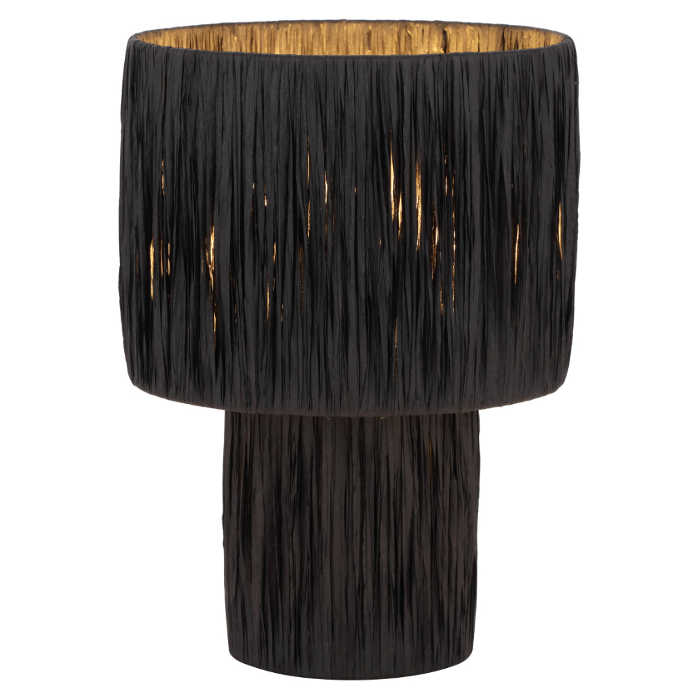 Nativa Small Table Lamp Black & Natural - NATIVA TLS-BK