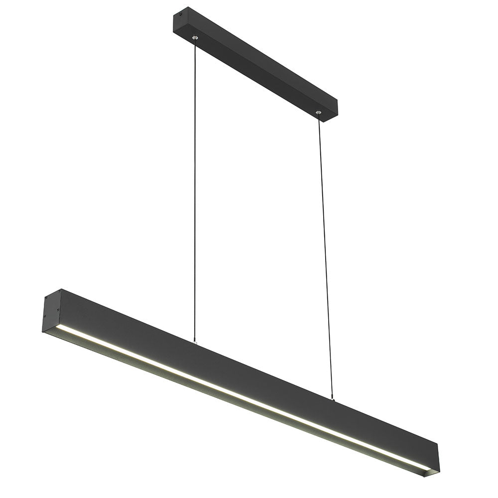 Navaro2 LED Pendant Light 40W TRI Colour Black & Opal - NAVARO2 PE120-BK