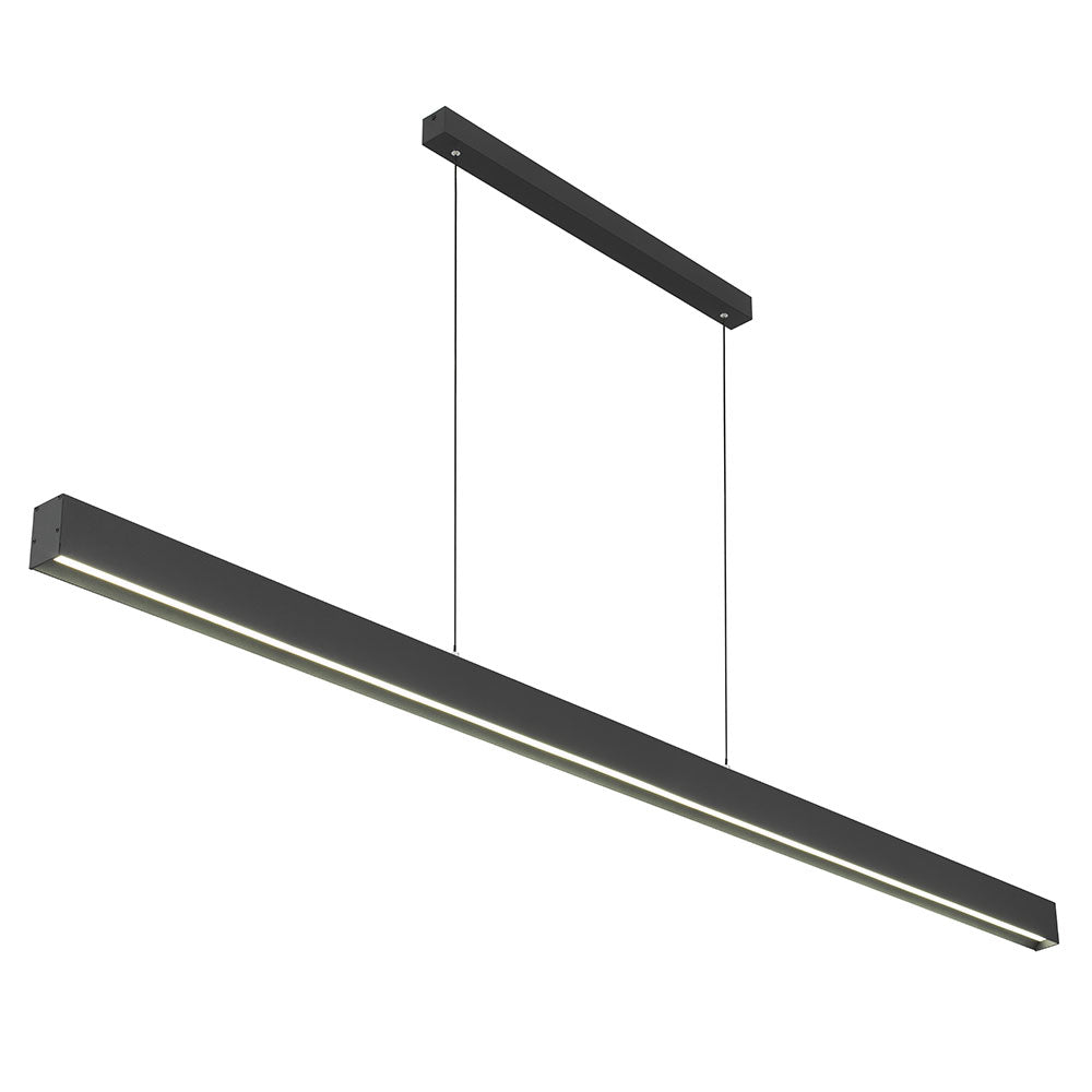 Navaro2 LED Pendant Light 60W TRI Colour Black & Opal - NAVARO2 PE240-BK
