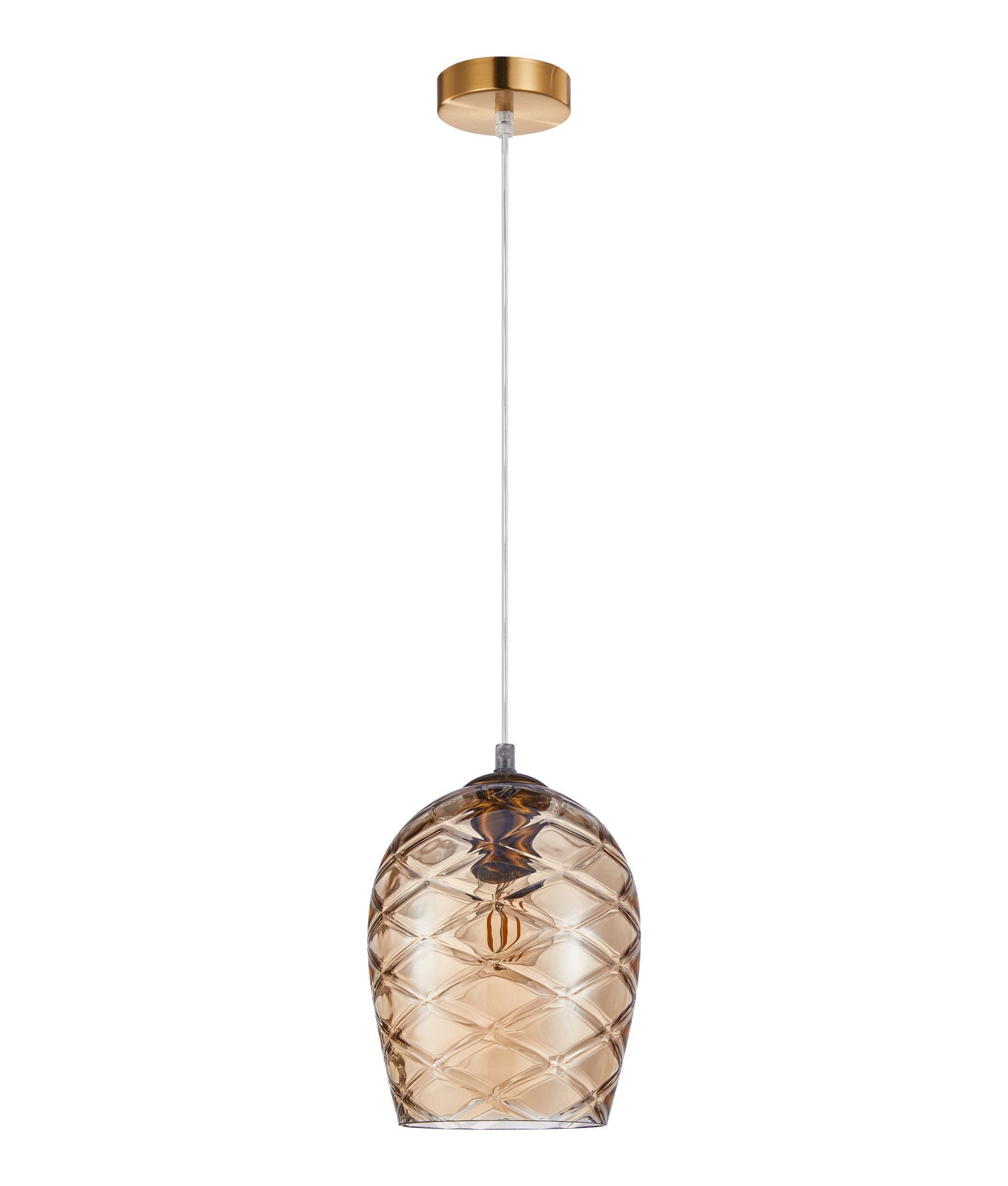 Neta Wine Glass Shade Segmented Pendant Coffee - NETA3