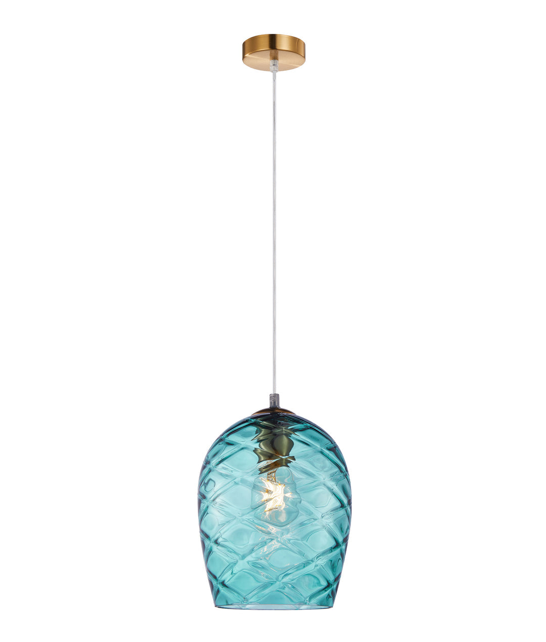 Neta Wine Glass Shade Segmented Pendant Blue - NETA4