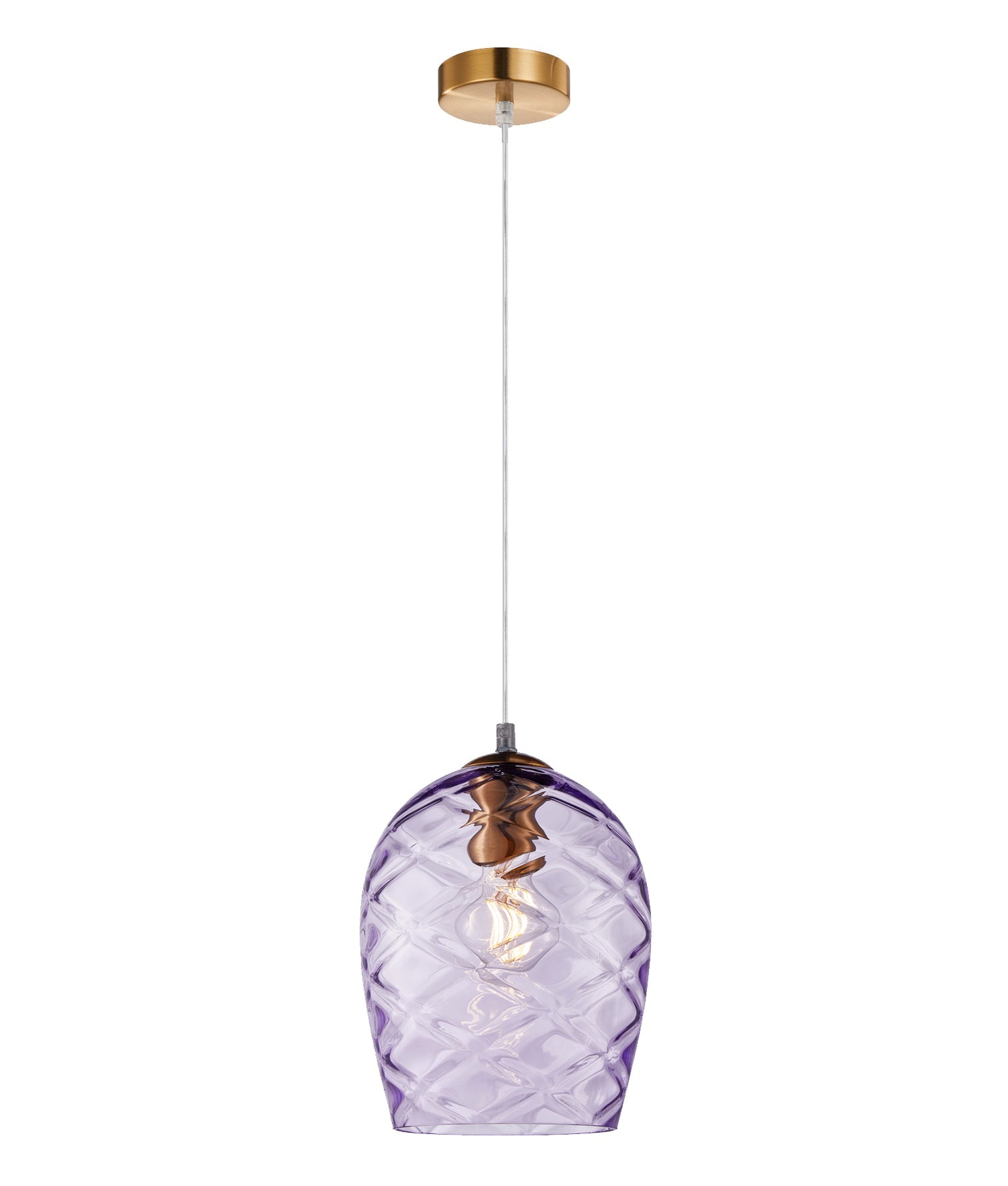 Neta Wine Glass Shade Segmented Pendant Purple - NETA5