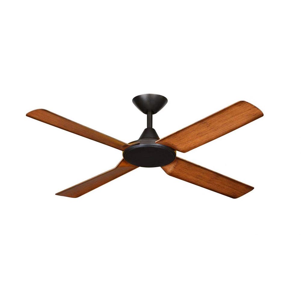 New Image DC Ceiling Fan 52" Matt Black Koa Finish Polymer Blades - NI103